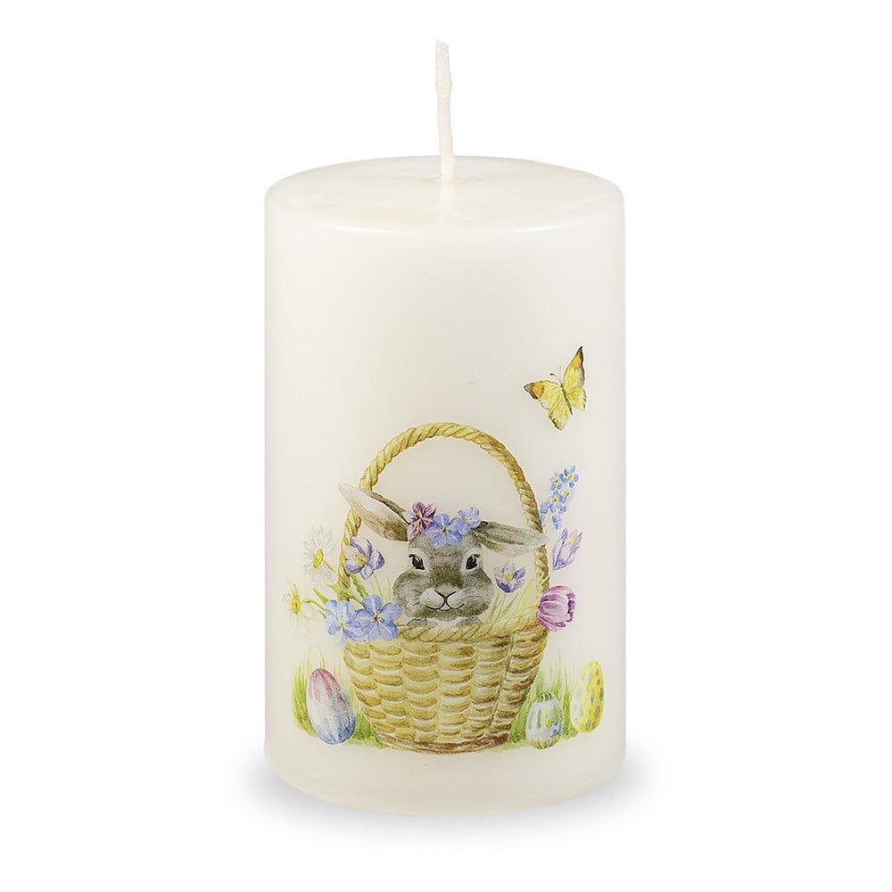 E-shop Biela veľkonočná sviečka Unipar Sweet Easter, doba horenia 40 h