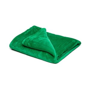 Zelená mikroplyšová deka My House, 150 × 200 cm
