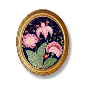 Oválný nástenný obraz Velvet Atelier Flowers