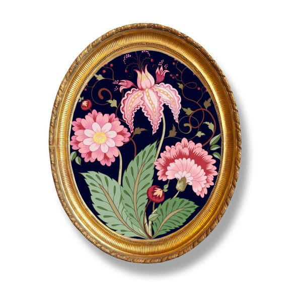 Oválný nástenný obraz Velvet Atelier Flowers