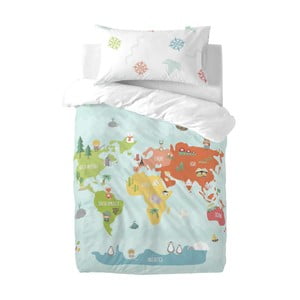 Detské obliečky z čistej bavlny Happynois World Map, 100 × 120 cm