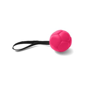 Ružová ručne vyrobená hračka pre psov z prírodnej kože Marendog Ball, ⌀ 9 cm