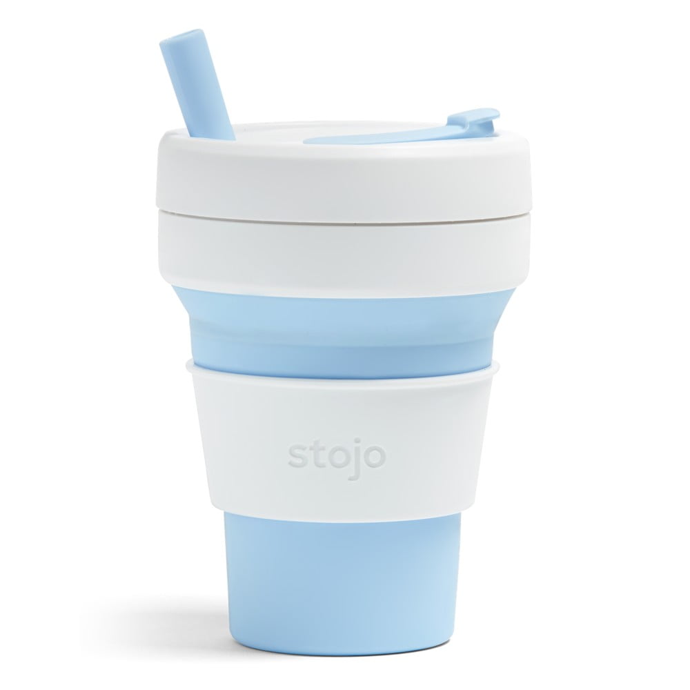 E-shop Bielo-modrý skladací cestovný hrnček Stojo Biggie Sky, 470 ml