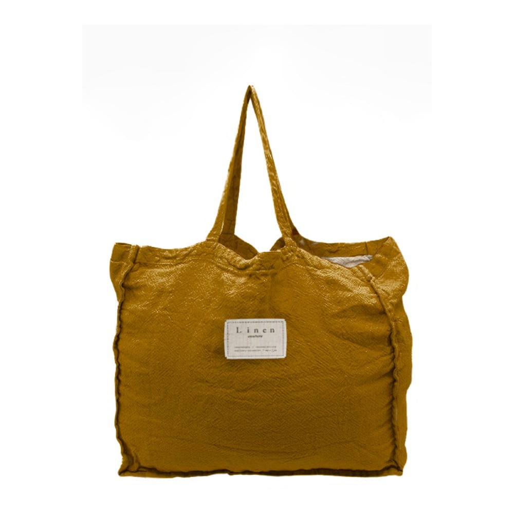 Obrázok Látková taška Linen Mustard, šírka 50 cm