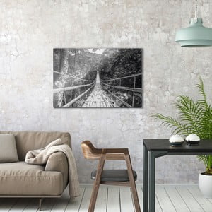 Sklenený obraz OrangeWallz Black Bridge, 60 x 90 cm