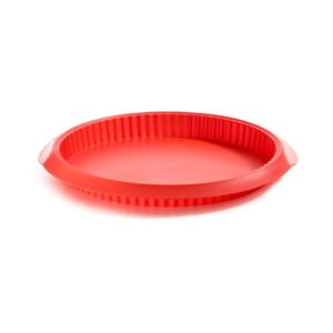 Červená silikónová forma na quiche Lékué, ⌀ 28 cm