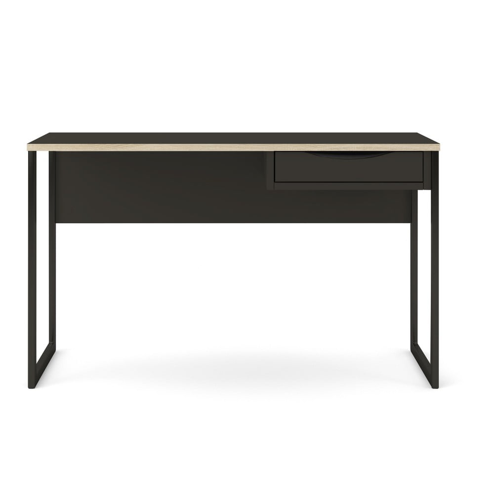 E-shop Čierny pracovný stôl Tvilum Function Plus, 130 x 48 cm