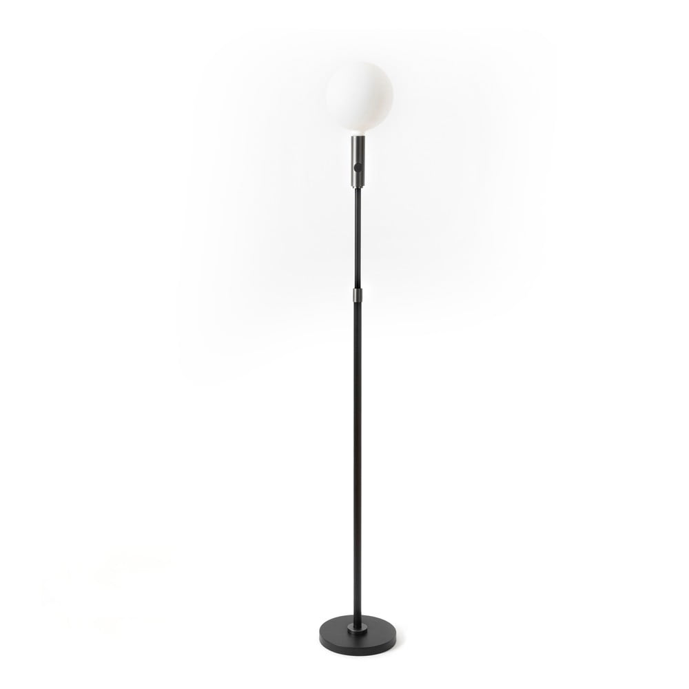 Tmavosivá stojacia lampa so stmievačom (výška  170 cm) Poise – tala