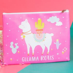 Ružová kozmetická taštička/peňaženka Just 4 Kids Llama Cosmetic Bag