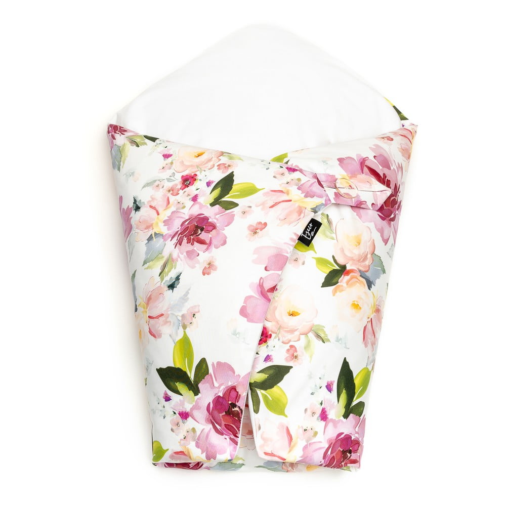 E-shop Bavlnená obliečka na zavinovačku ESECO Watercolor Flowers, 80 x 80 cm