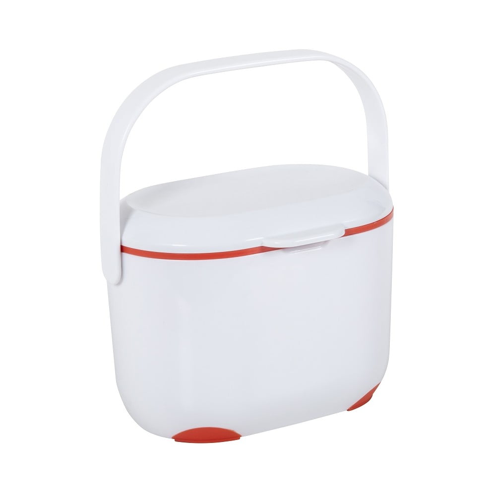 E-shop Bielo-oranžová nádoba na kompostovateľný odpad Addis Caddy, 2,5 l