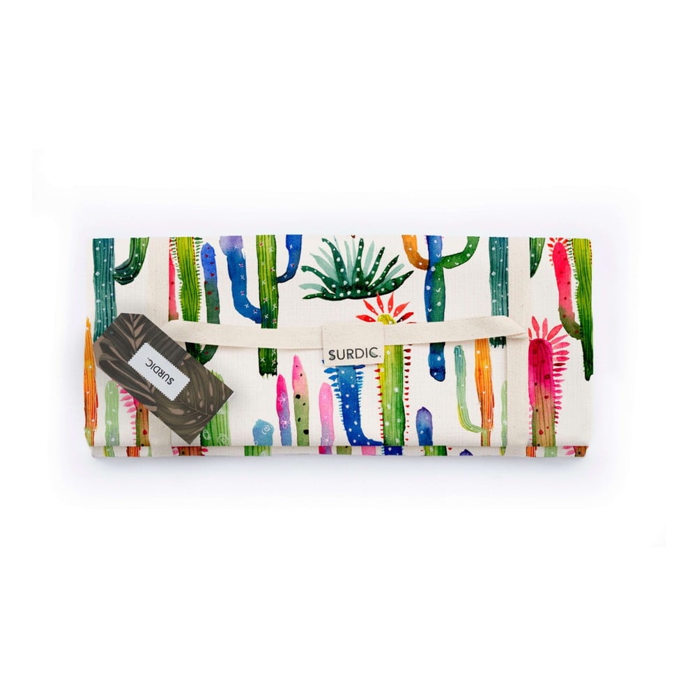 E-shop Pikniková deka Surdic Manta Picnic Watercolor Cactus, 170 x 140 cm