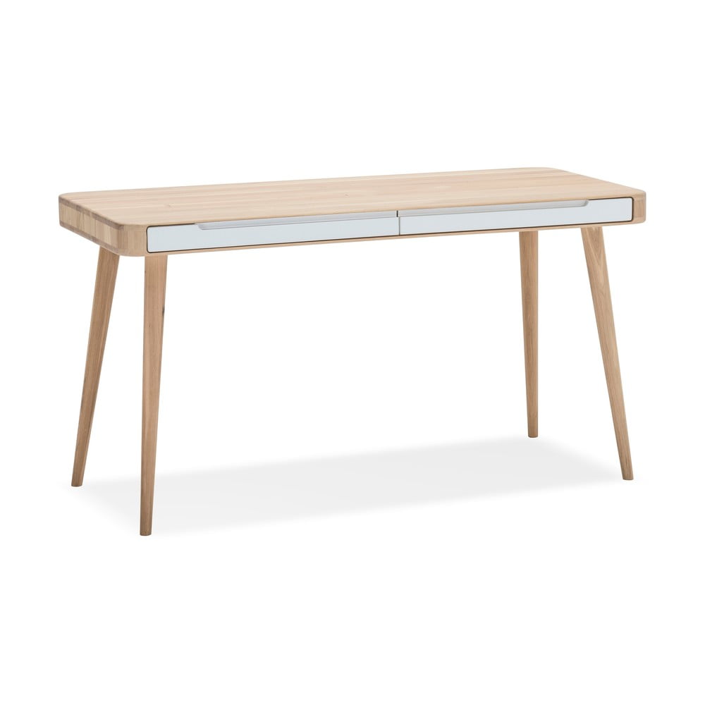 E-shop Pracovný stôl z dubového dreva Gazzda Ena, 140 × 60 cm