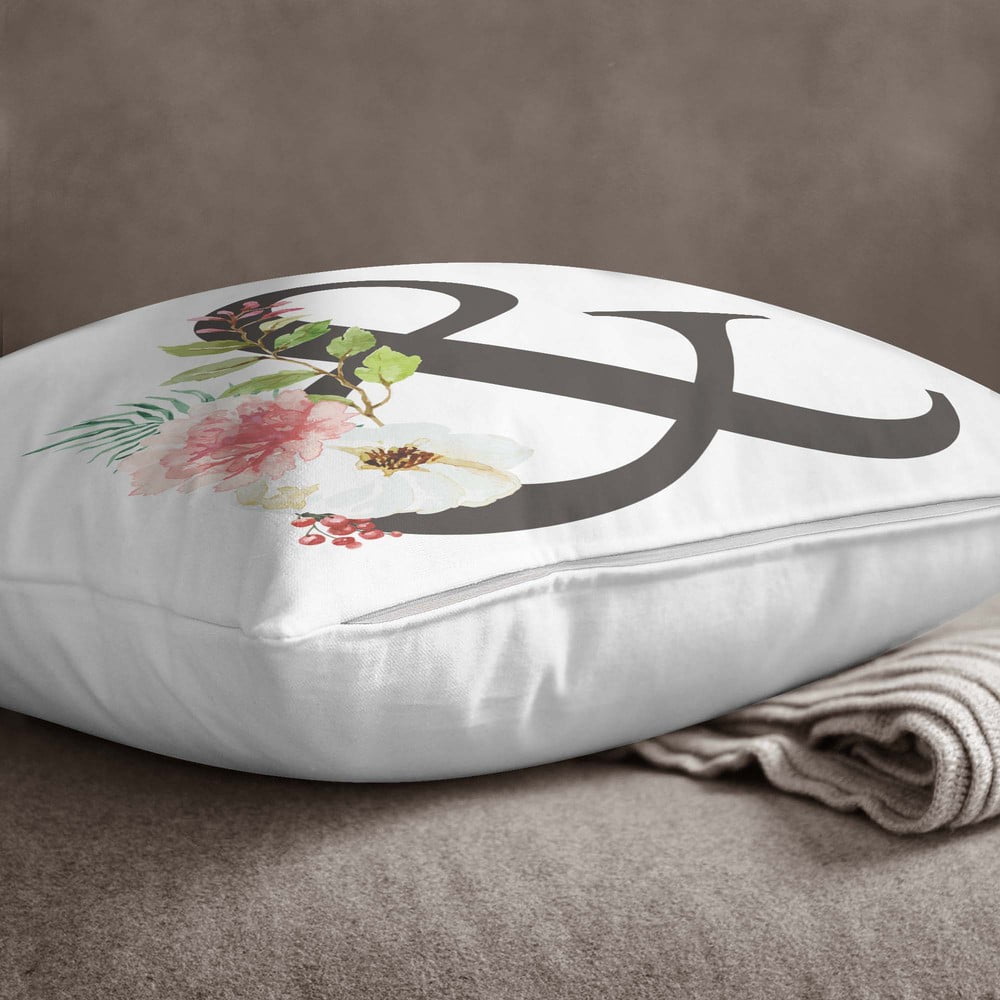 E-shop Obliečka na vankúš Minimalist Cushion Covers Floral Alphabet &, 45 x 45 cm