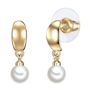 Náušnice s bielou perlou Perldesse Cre, ⌀ 0,6 cm
