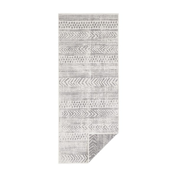 Sivo-krémový vonkajší koberec NORTHRUGS Biri, 80 x 250 cm