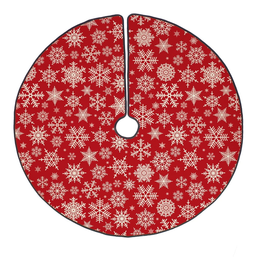 E-shop Bavlnený koberec pod vianočný stromček Butter Kings Freezy Snowflakes, ø 130 cm