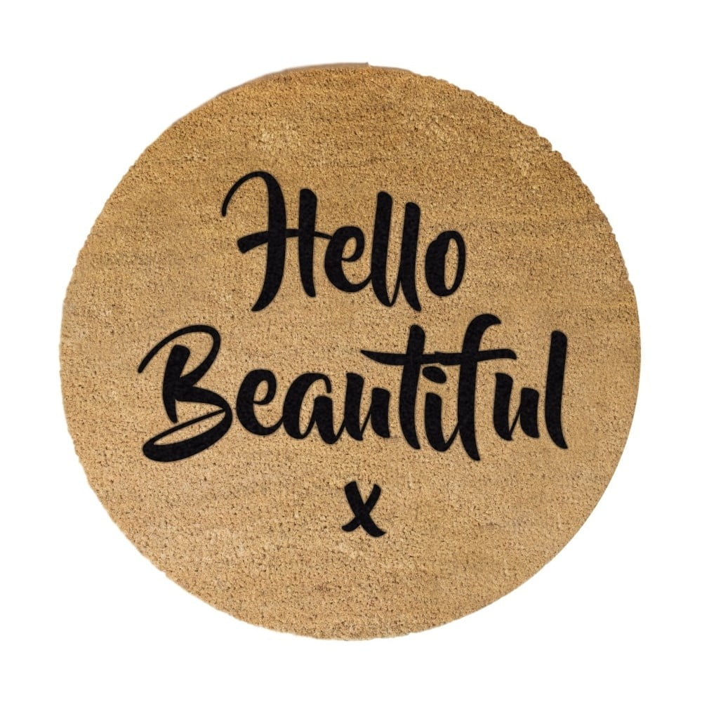 Obrázok Guľatá rohožka Artsy Doormats Hello Beautiful, ⌀ 70 cm