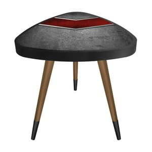 Príručný stolík Maresso Red Metal Triangle, 45 × 45 cm