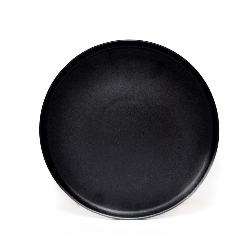 E-shop Čierny kameninový veľký tanier ÅOOMI Luna, ø 27,5 cm