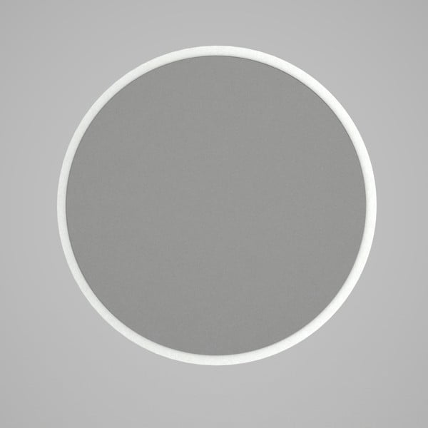 Okrúhle nástenné zrkadlo v bílémém ráme Glob, ⌀ 59 cm