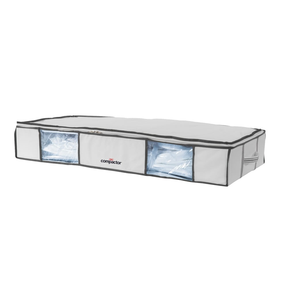 E-shop Súprava 2 bielych úložných boxov pod posteľ s vakuovým obalom Compactor XLarge Underbed Life, 105 x 15,5 cm