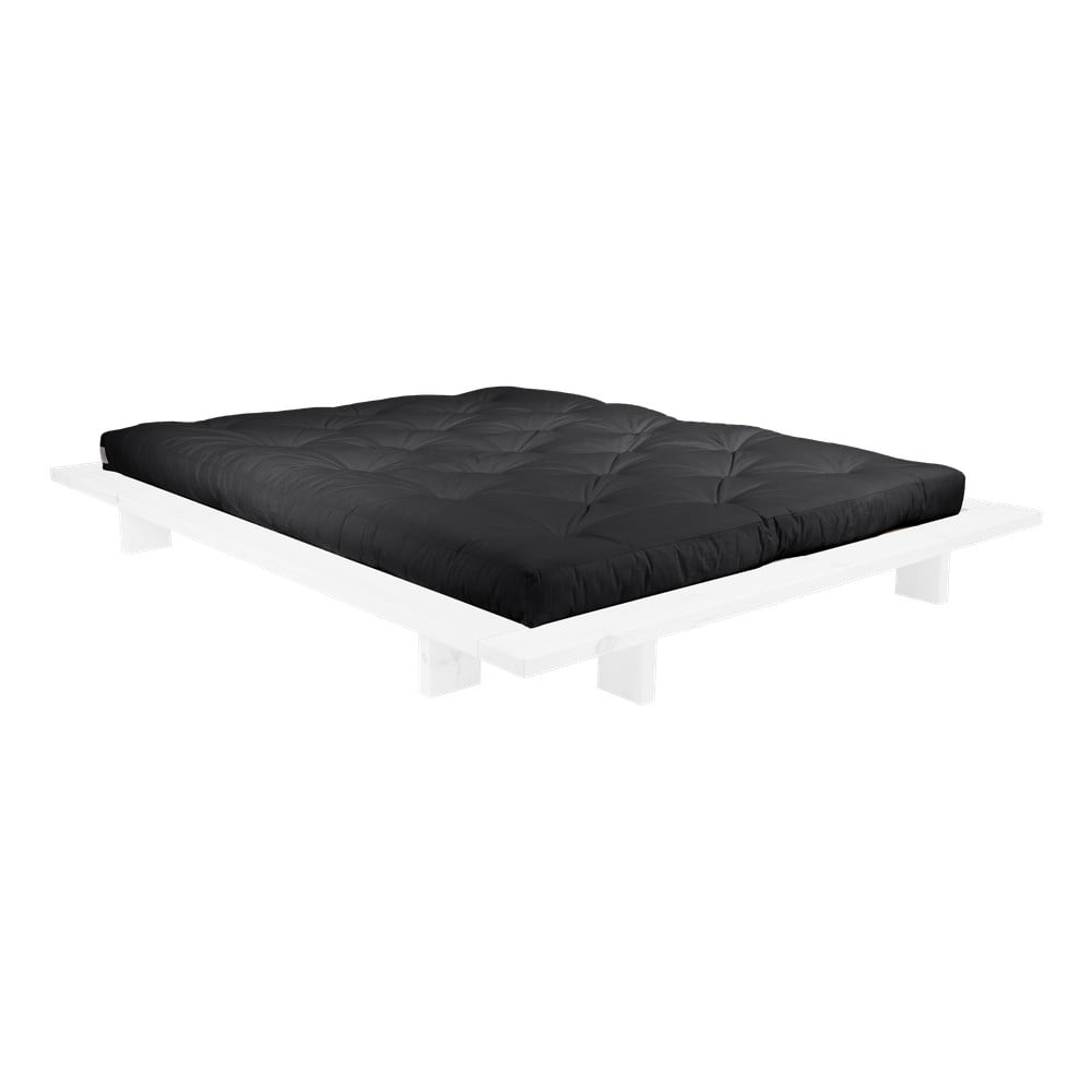 Obrázok Dvojlôžková posteľ z borovicového dreva s matracom Karup Design Japan Comfort Mat White/Black, 160 × 200 cm