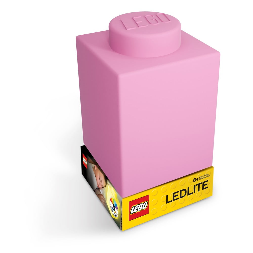 E-shop Ružové silikónové nočné svetielko LEGO® Classic Brick