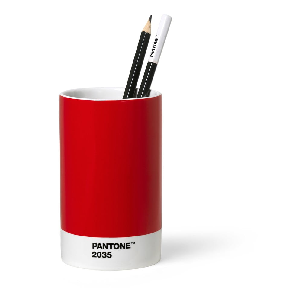 E-shop Červený keramický stojan na ceruzky Pantone