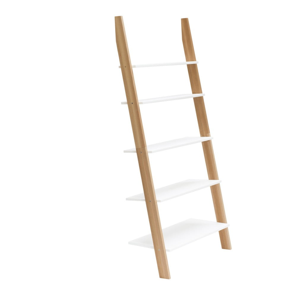 E-shop Biela rebríková polica Ragaba ASHME, šírka 85 cm