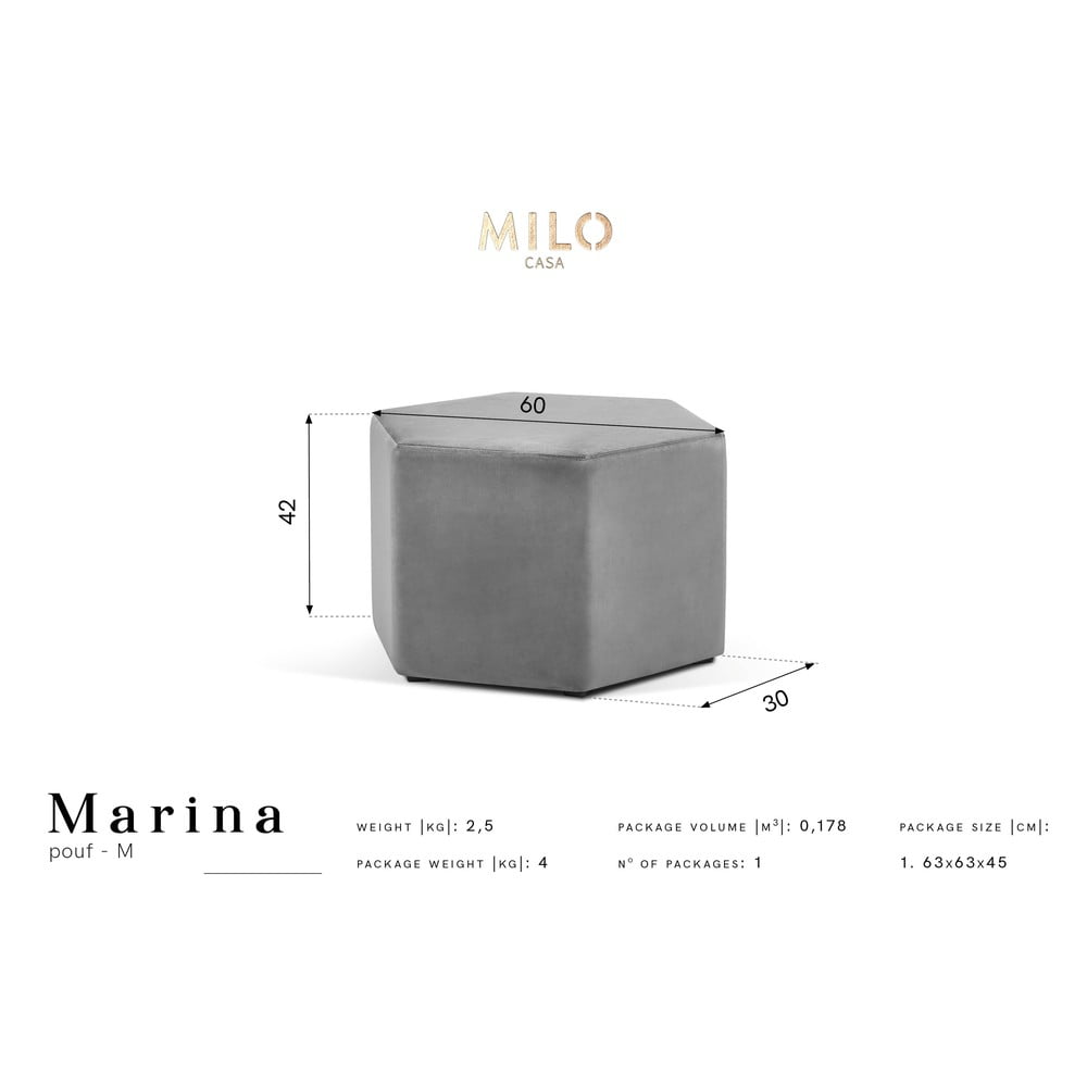 Obrázok Žltý puf Milo Casa Marina, ⌀ 60 cm