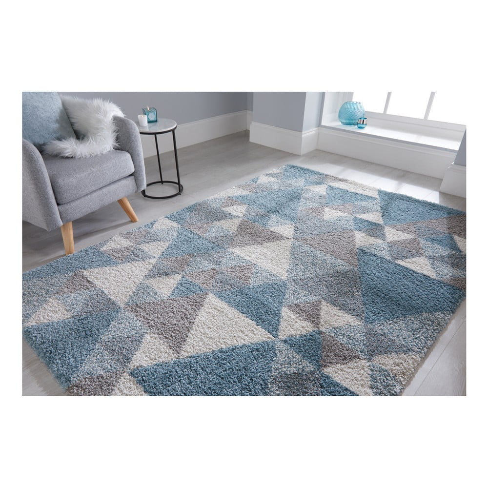 Obrázok Modro-krémový koberec Flair Rugs Nuru, 80 × 150 cm