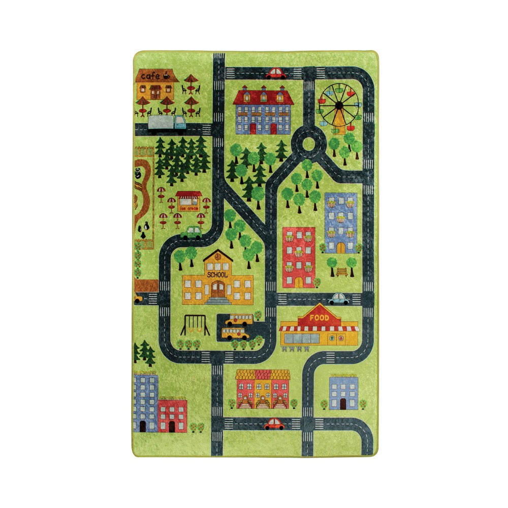 E-shop Detský koberec Green Small Town, 200 × 290 cm