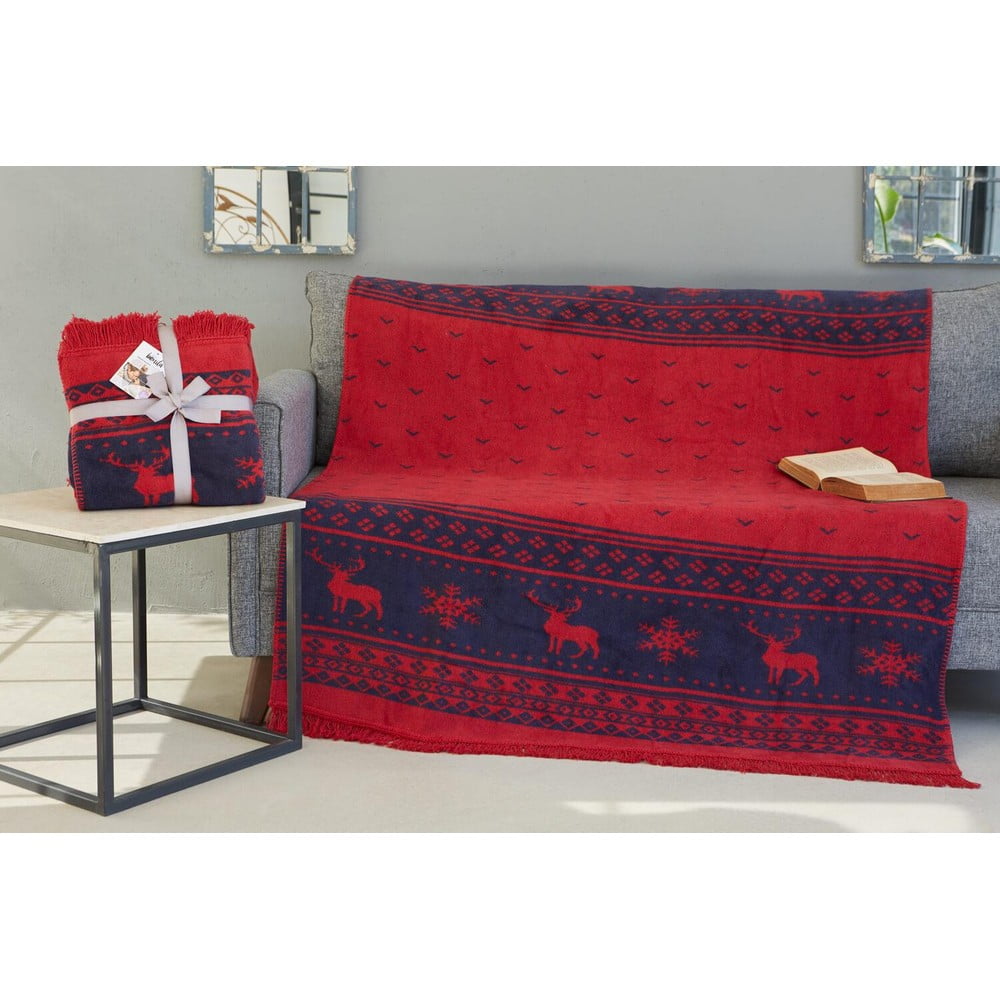 E-shop Vianočná bavlnená deka 155x127 cm - Mila Home