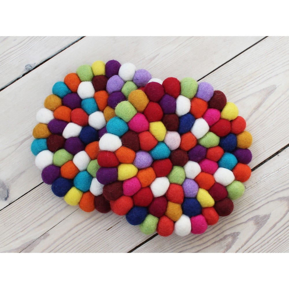 Obrázok Tmavočervená guľôčková podložka z vlny Wooldot Ball Coaster, ⌀ 20 cm