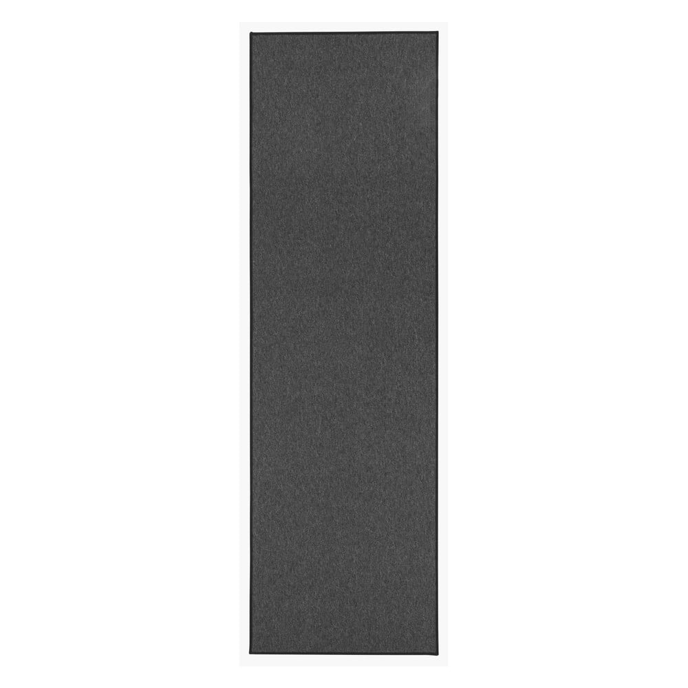 Antracitovosivý behúň BT Carpet Casual, 80 × 200 cm