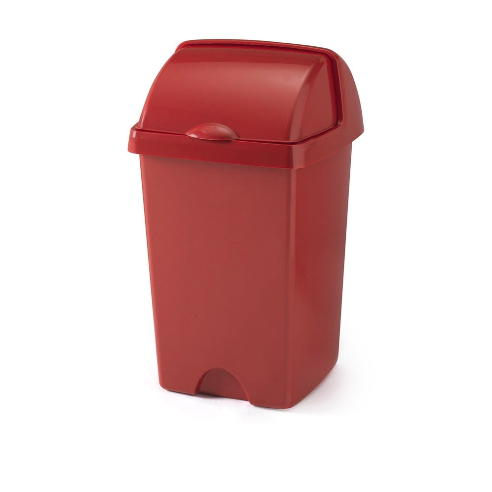 E-shop Väčší červený odpadkový kôš Addis Roll Top, 31 x 30 x 52,5 cm