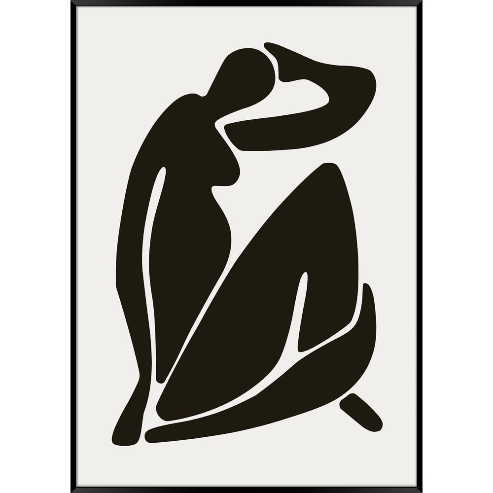 E-shop Čiernobiely plagát v ráme Styler Artbox Women Shape, 70 x 50 cm