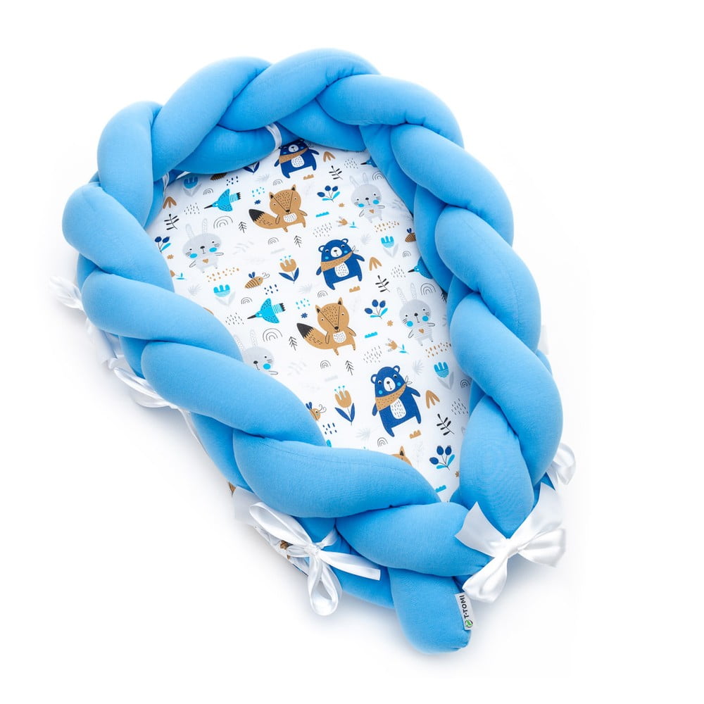 E-shop Bavlnené hniezdočko s odnímateľným mantinelom T-TOMI Blue Bears