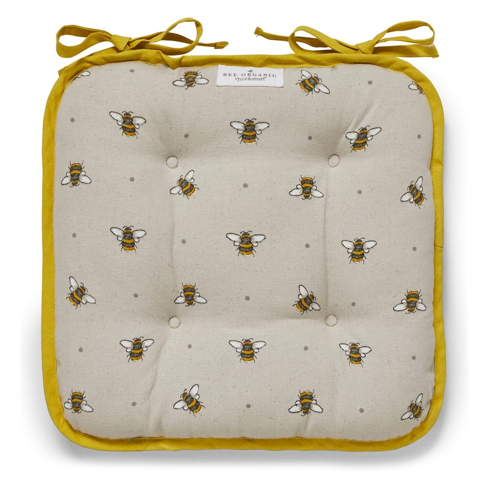 E-shop Béžovo-žltý bavlnený sedák Cooksmart ® Bumble Bees