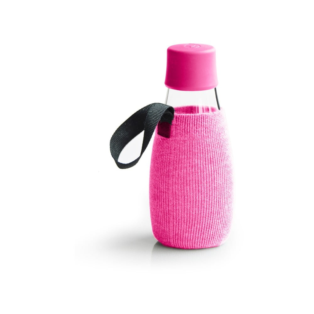 E-shop Ružový obal na sklenenú fľašu ReTap s doživotnou zárukou, 300 ml