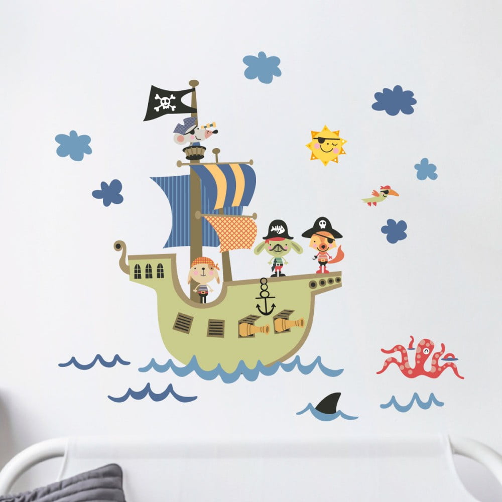 E-shop Nástenné detské samolepky Ambiance Pirate Ship