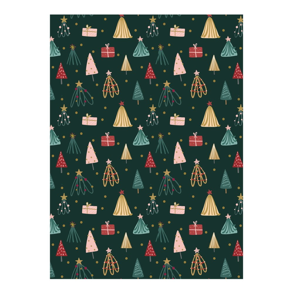 E-shop 5 hárkov baliaceho papiera eleanor stuart Christmas Trees no. 4, 50 x 70 cm