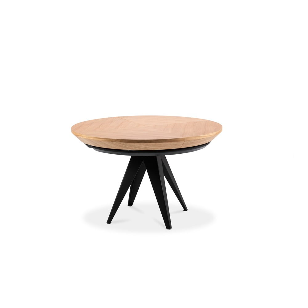 Rozkladací stôl s čiernymi kovovými nohami Windsor & Co Sofas Magnus, ø 120 cm