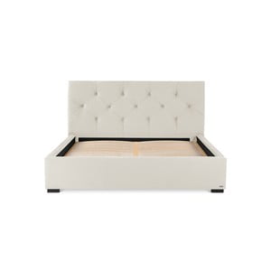 Krémovobiela dvojlôžková posteľ s úložným priestorom Guy Laroche Home Fantasy, 160 × 200 cm