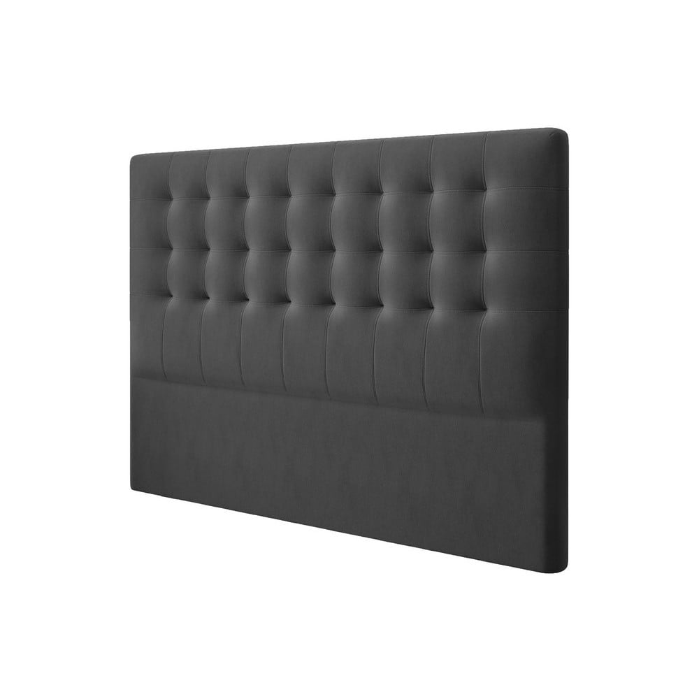 Obrázok Tmavosivé čelo postele so zamatovým poťahom Windsor & Co Sofas Athena, 140 × 120 cm