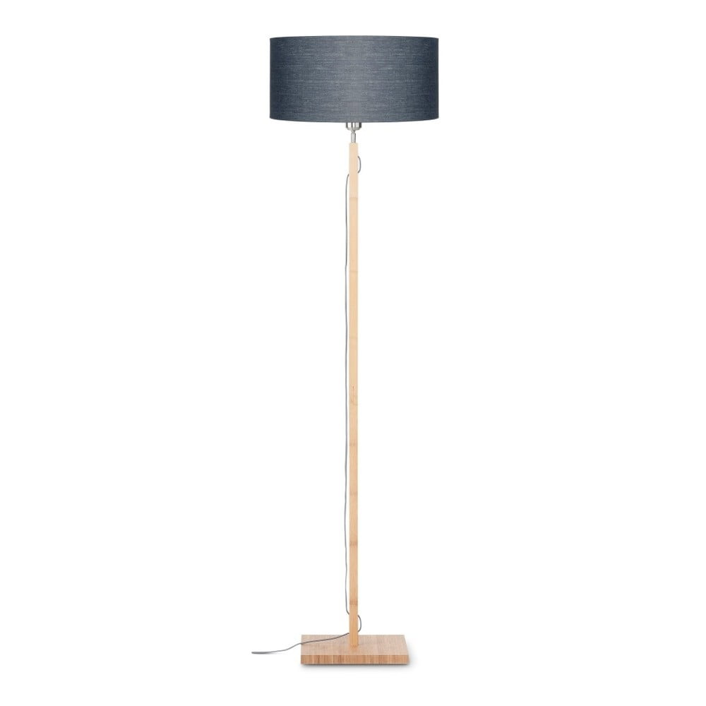 E-shop Stojacia lampa s tmavosivým tienidlom a konštrukciou z bambusu Good&Mojo Fuji