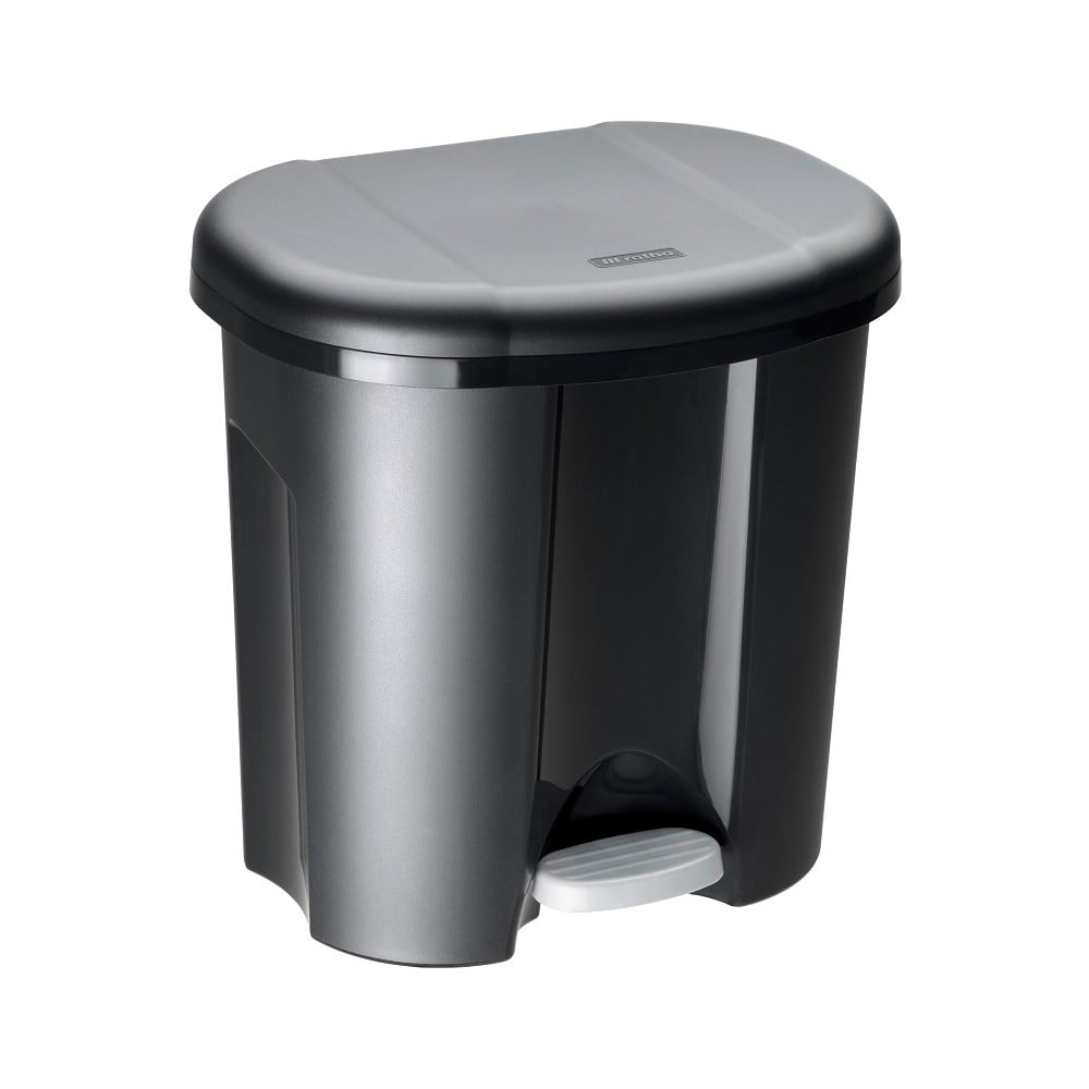 E-shop Čierny pedálový odpadkový kôš z recyklovaného plastu 20 l Duo - Rotho