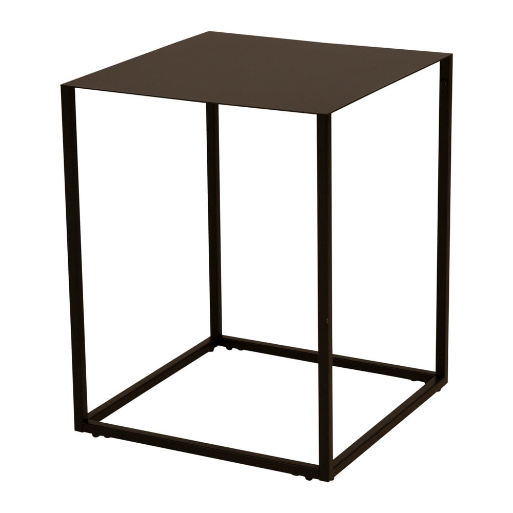 E-shop Čierny kovový odkladací stolík Canett Lite, 40 x 40 cm
