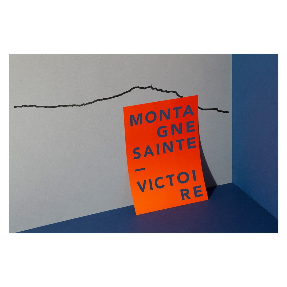Čierna nástenná dekorácia so siluetou mesta The Line Sainte Victoire XL